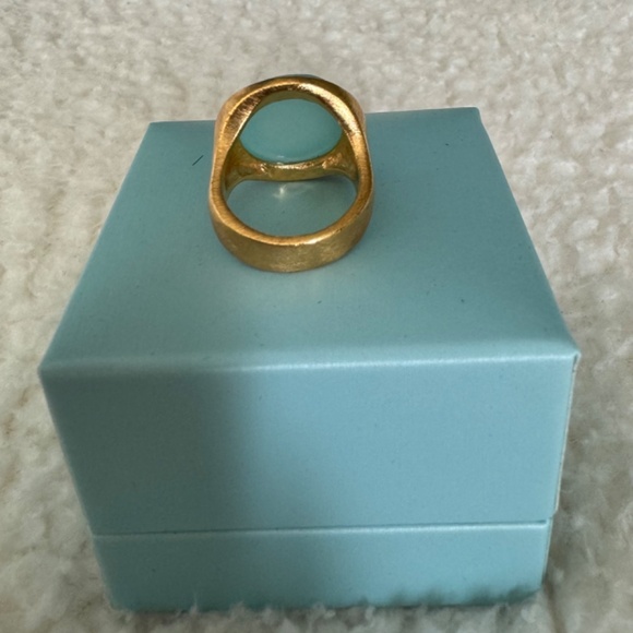 Blue Druzy Crystal Cocktail Ring - New - Picture 4 of 5